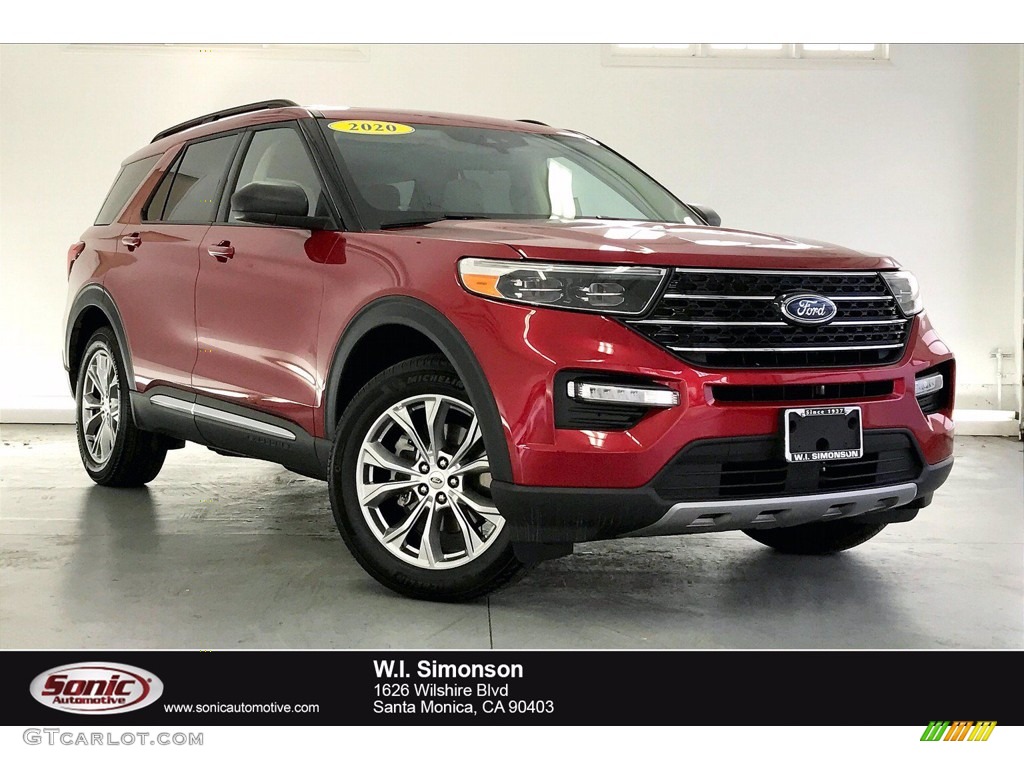 2020 Explorer XLT 4WD - Rapid Red Metallic / Sandstone photo #1