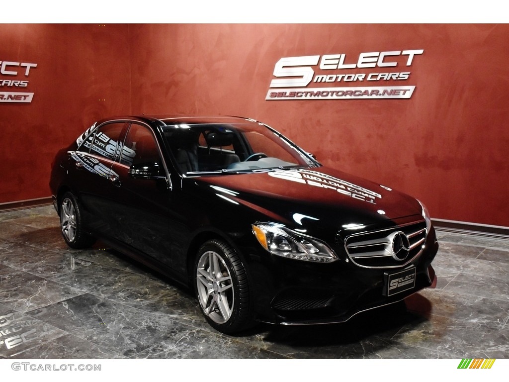 2014 E 550 4Matic Sedan - Black / Black photo #3
