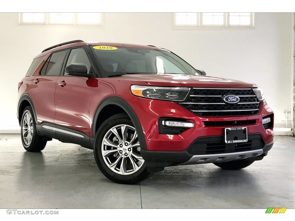 2020 Explorer XLT 4WD - Rapid Red Metallic / Sandstone photo #34