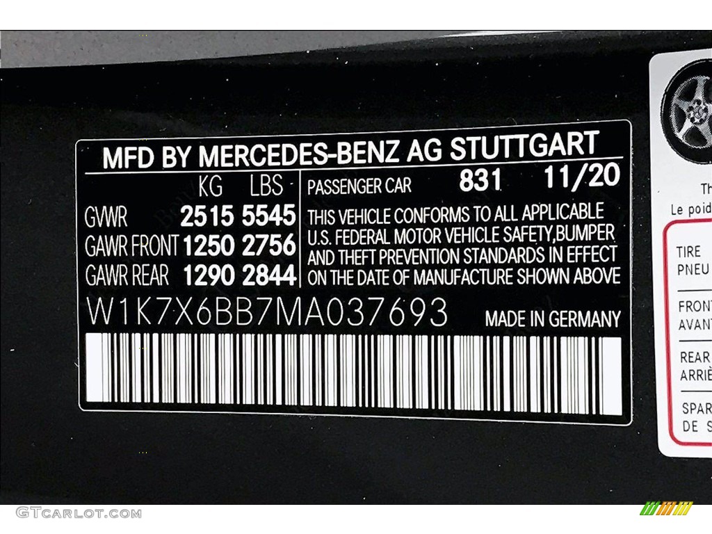 2021 Mercedes-Benz AMG GT 53 Color Code Photos