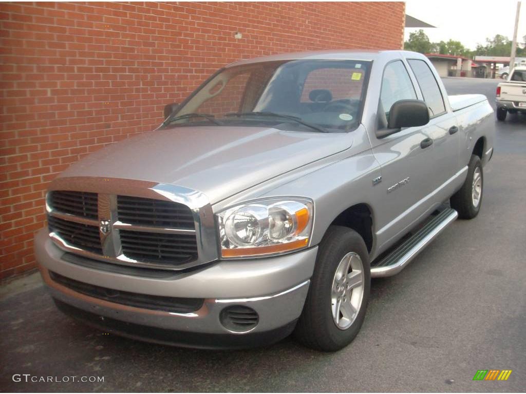 2006 Ram 1500 SLT Quad Cab - Bright Silver Metallic / Medium Slate Gray photo #2