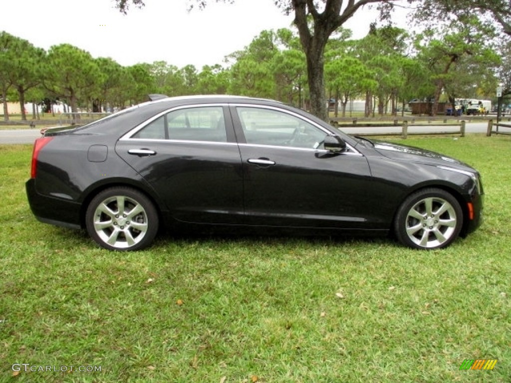 Black Diamond Tricoat 2015 Cadillac ATS 2.0T Luxury Sedan Exterior Photo #140715795