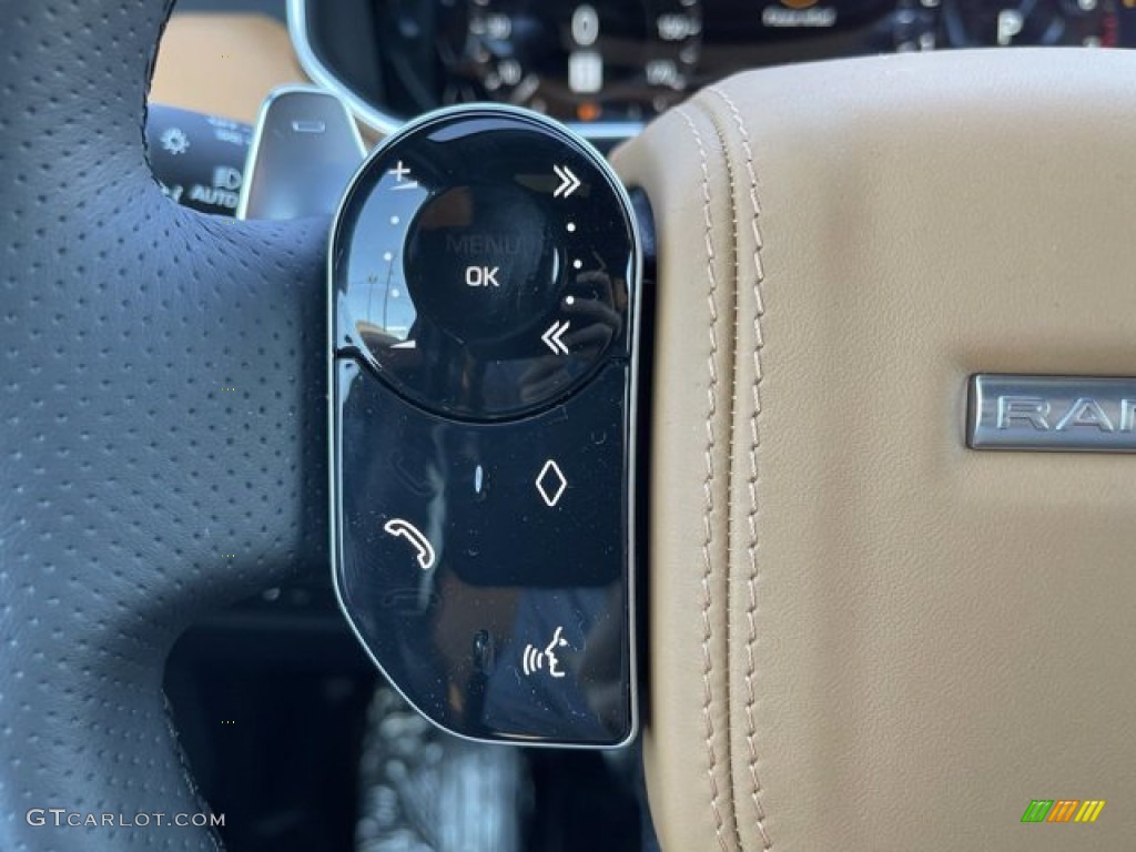 2021 Land Rover Range Rover Sport Autobiography Vintage Tan/Ebony Steering Wheel Photo #140715957