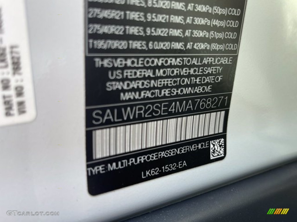 2021 Range Rover Sport HSE Dynamic - Yulong White Metallic / Vintage Tan/Ebony photo #36
