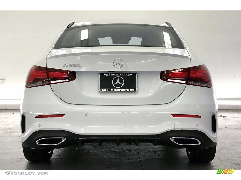 2021 A 220 Sedan - Digital White Metallic / Black/DINAMICA w/Red Stitching photo #3
