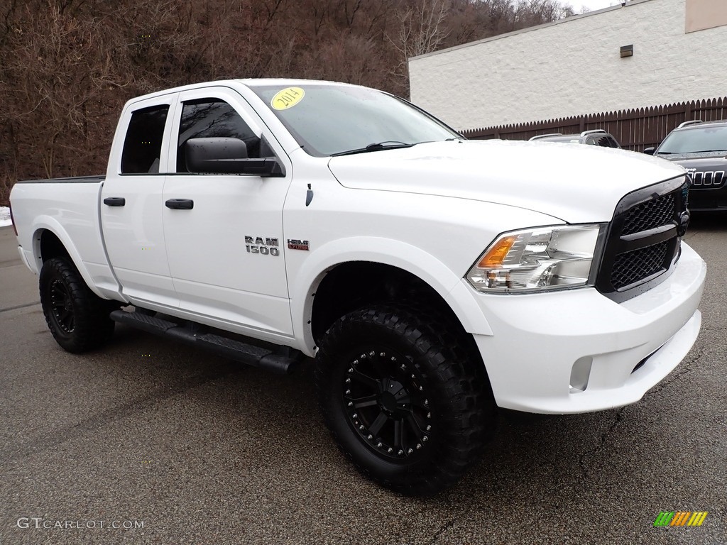 2014 1500 Express Quad Cab 4x4 - Bright White / Black/Diesel Gray photo #7