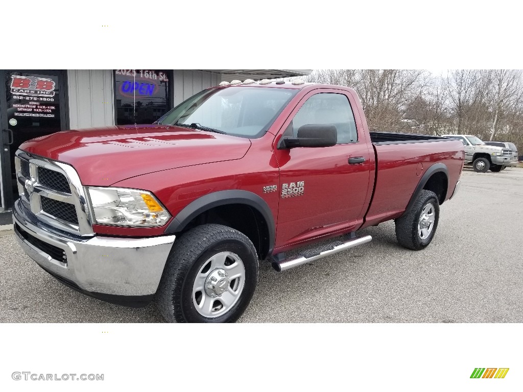 2014 2500 Tradesman Regular Cab 4x4 - Deep Cherry Red Crystal Pearl / Black/Diesel Gray photo #1