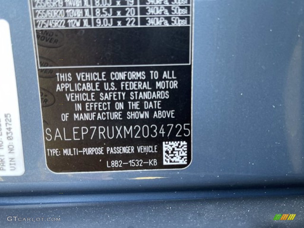 2021 Defender 110 SE - Tasman Blue Metallic / Acorn photo #33
