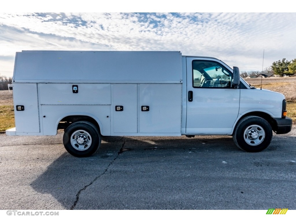 Summit White 2016 Chevrolet Express Cutaway 3500 Service Utility Truck Exterior Photo #140726115