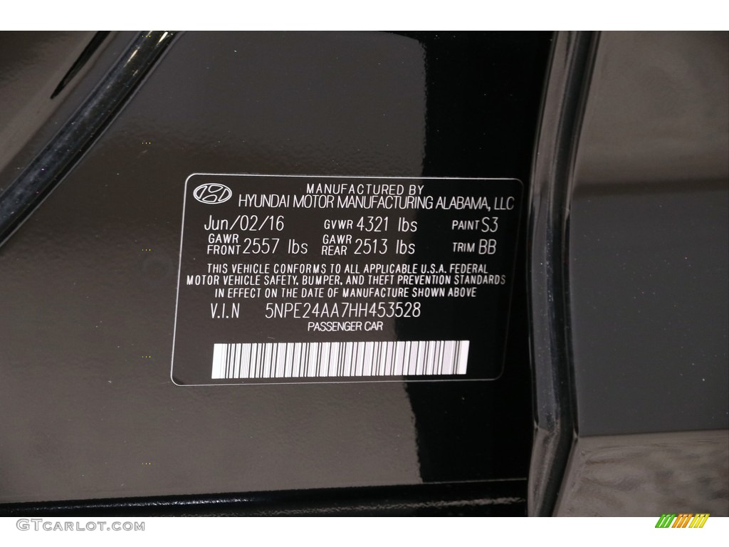 2017 Hyundai Sonata Eco Color Code Photos