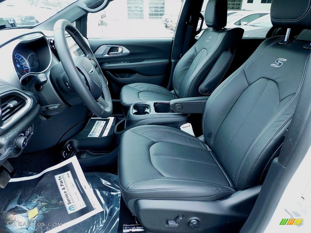 Black Interior 2021 Chrysler Pacifica Hybrid Touring Photo #140730176