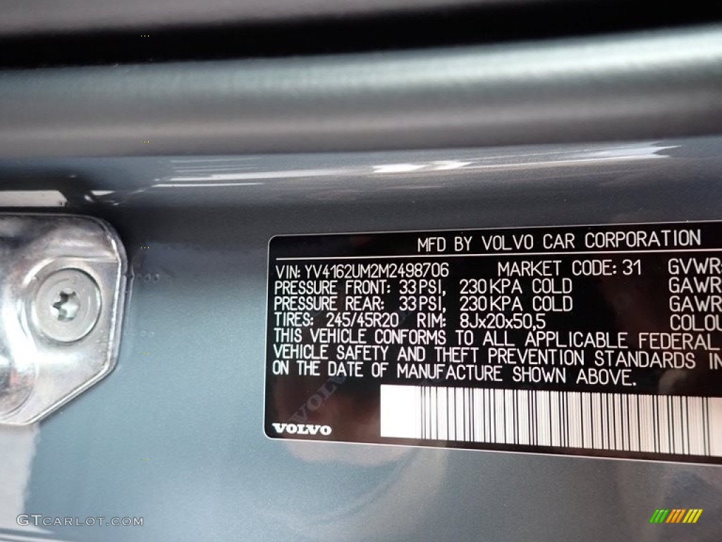 2021 XC40 T5 R-Design AWD - Thunder Grey Metallic / Charcoal photo #11