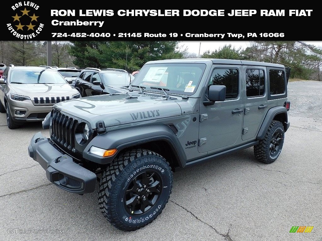 2021 Wrangler Unlimited Willys 4x4 - Sting-Gray / Black photo #1