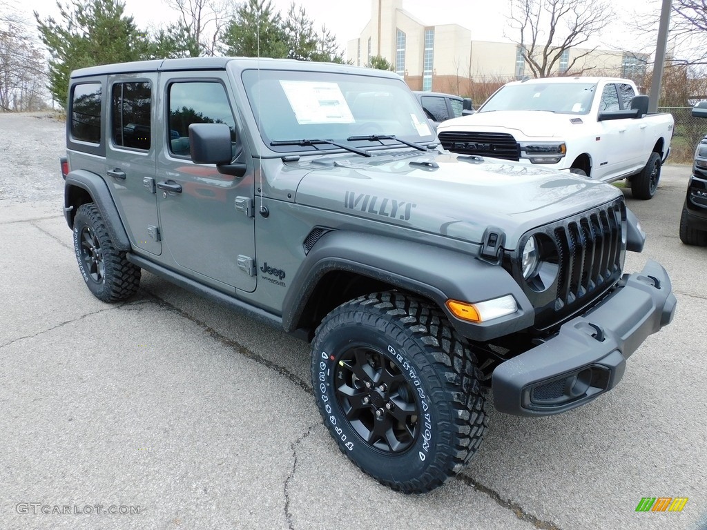 Sting-Gray 2021 Jeep Wrangler Unlimited Willys 4x4 Exterior Photo #140730968