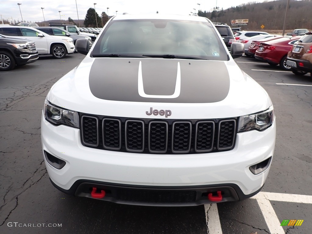 2017 Grand Cherokee Trailhawk 4x4 - Bright White / Black/Dark Ruby Red photo #3