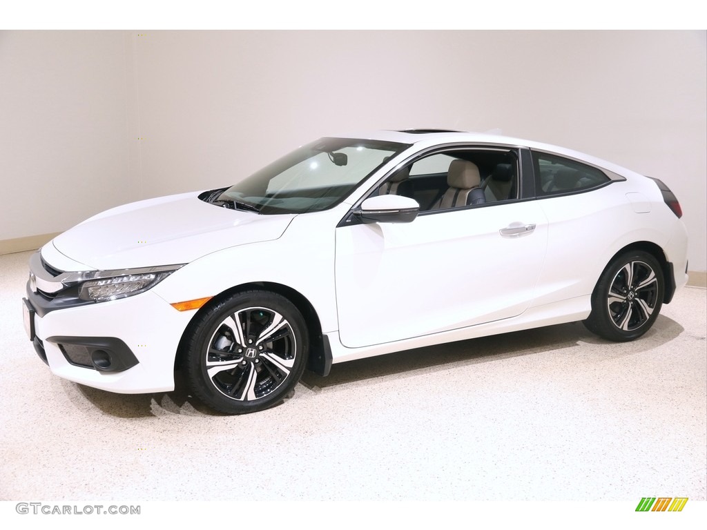 White Orchid Pearl 2018 Honda Civic Touring Coupe Exterior Photo #140731085