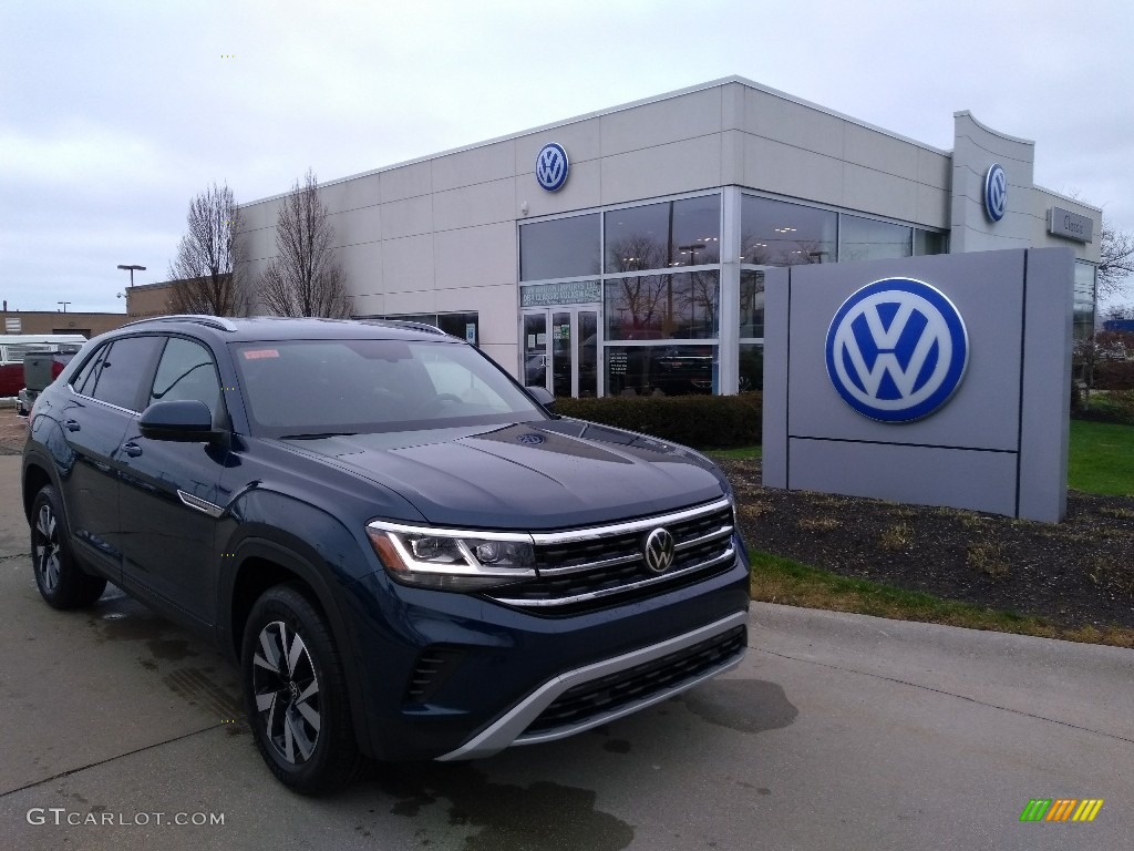 Tourmaline Blue Metallic 2021 Volkswagen Atlas Cross Sport SE 4Motion Exterior Photo #140732465