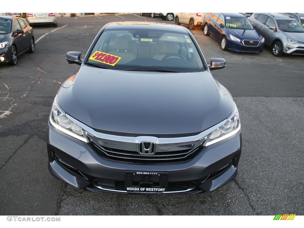 2017 Accord Hybrid EX-L Sedan - Modern Steel Metallic / Ivory photo #2