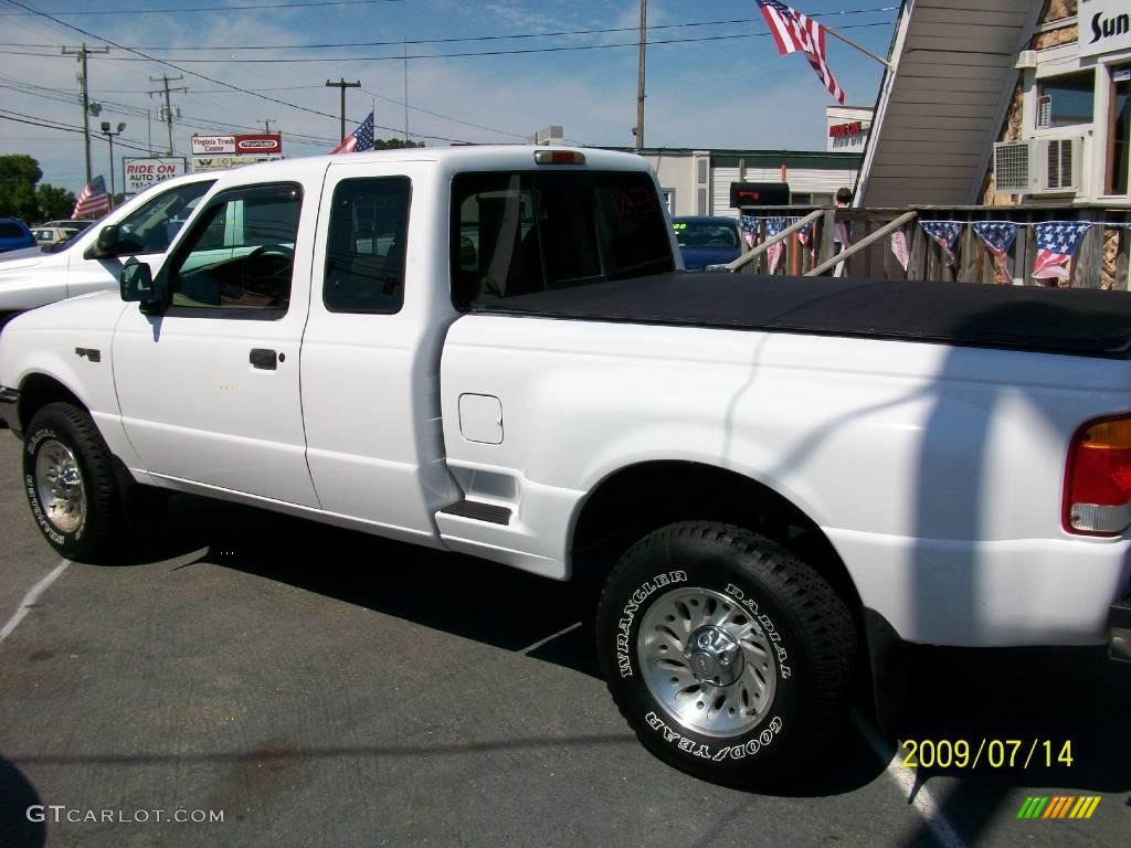 1999 Ranger XLT Extended Cab 4x4 - Oxford White / Medium Prairie Tan photo #3