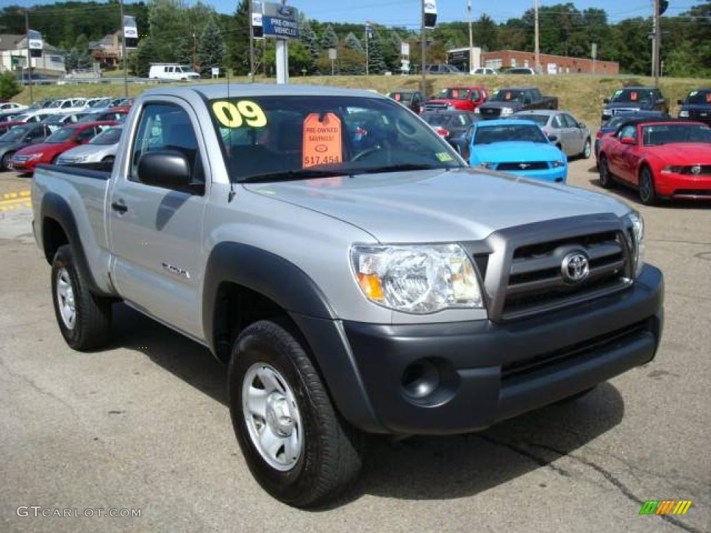 2009 Tacoma Regular Cab 4x4 - Silver Streak Mica / Graphite Gray photo #6