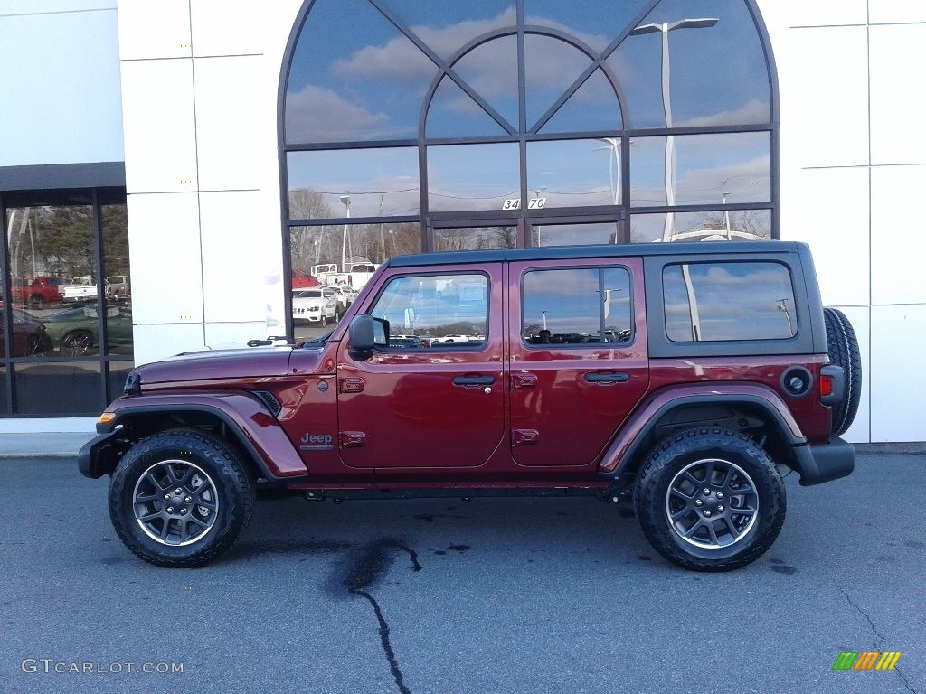 2021 Wrangler Unlimited Sport 4x4 - Snazzberry Pearl / Black photo #1