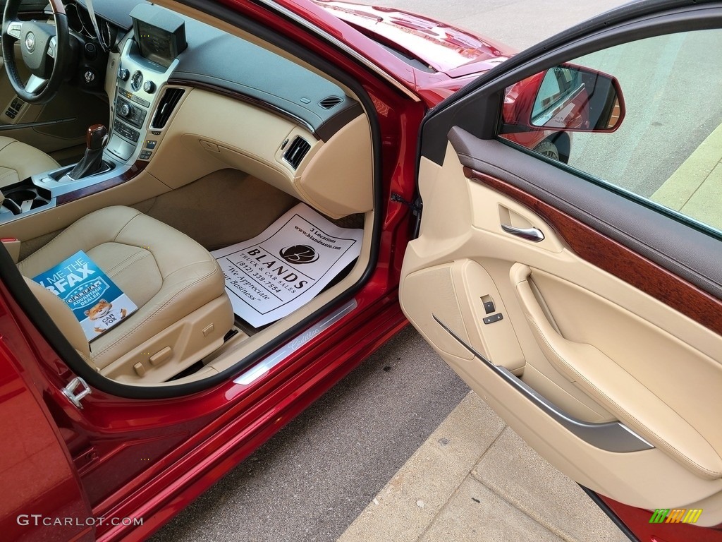 2013 CTS 3.6 Sedan - Crystal Red Tintcoat / Cashmere/Cocoa photo #45