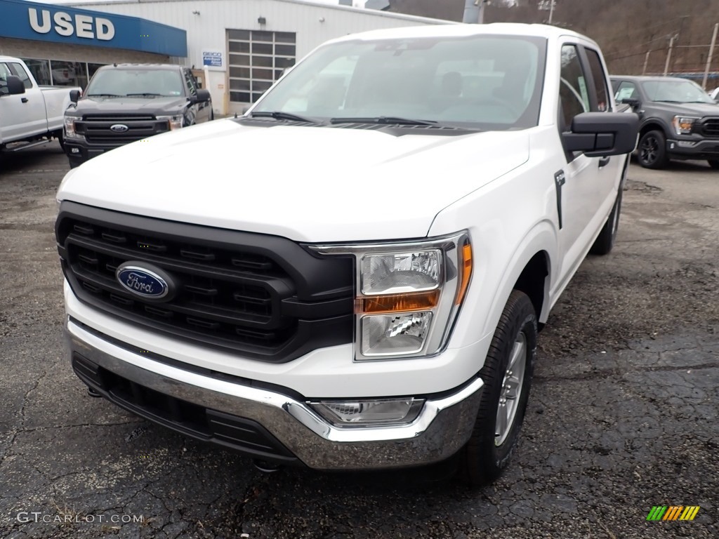 2021 F150 XL SuperCrew 4x4 - Oxford White / Medium Dark Slate photo #5