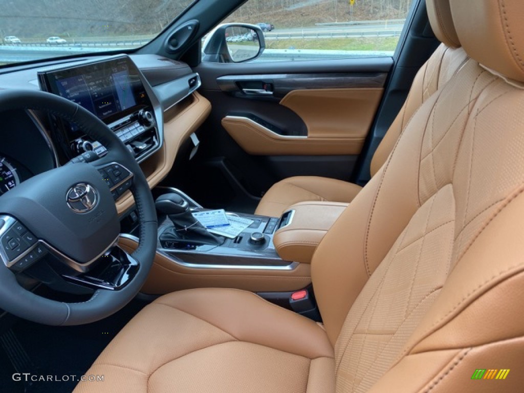 Glazed Caramel Interior 2021 Toyota Highlander Platinum AWD Photo #140737179