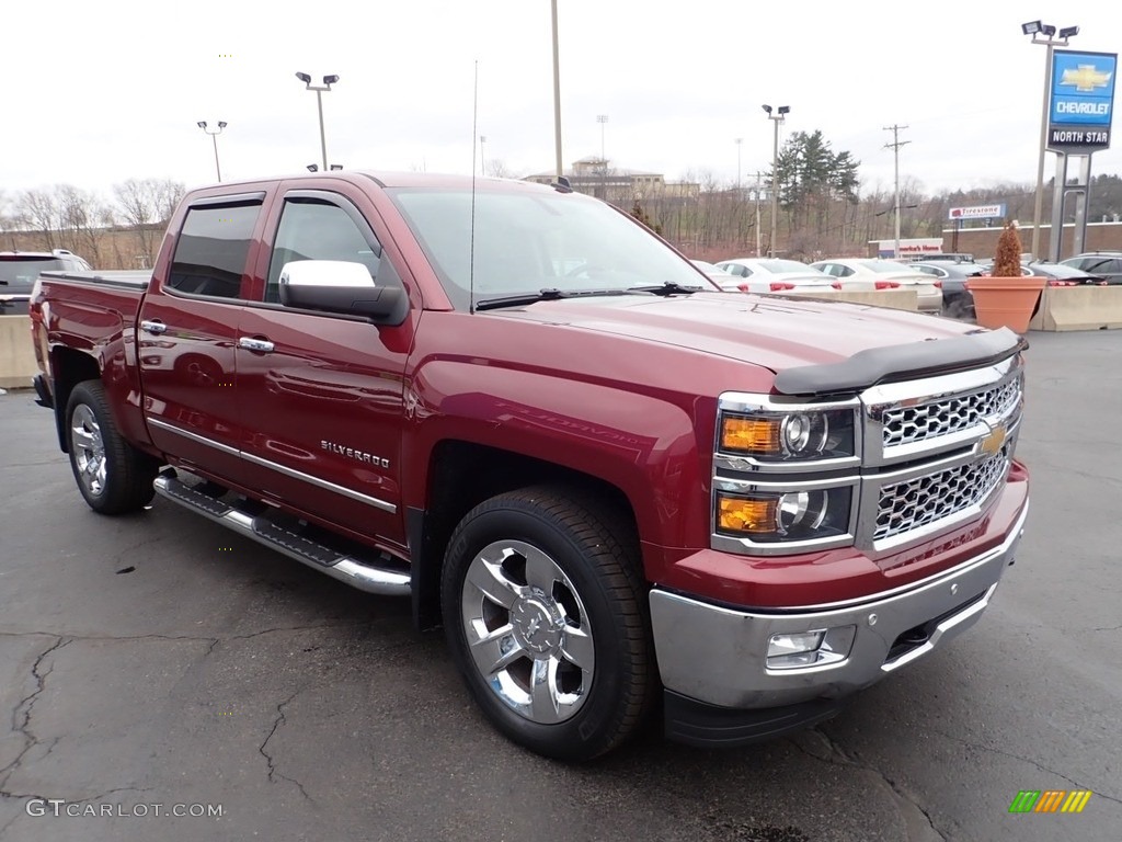 2014 Silverado 1500 LTZ Crew Cab 4x4 - Deep Ruby Metallic / Cocoa/Dune photo #10