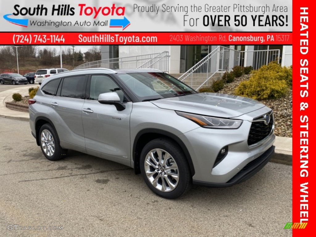 2021 Celestial Silver Metallic Toyota Highlander Hybrid Limited AWD