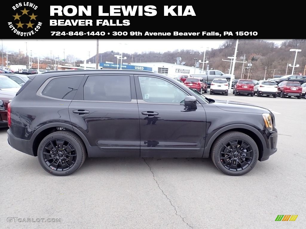 2021 Telluride EX AWD - Ebony Black / Black photo #1