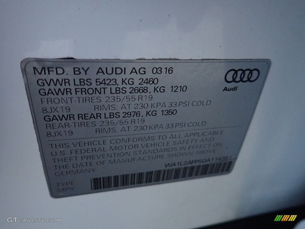 2016 Q5 2.0 TFSI Premium Plus quattro - Ibis White / Pistachio Beige photo #23