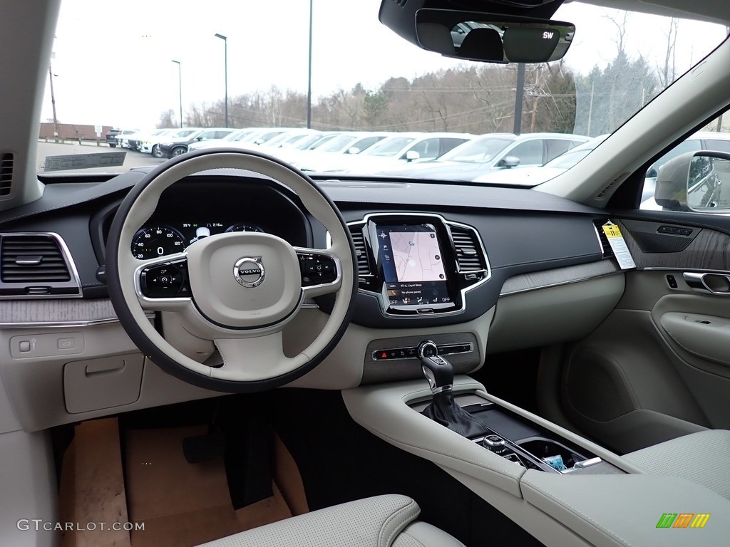 2021 XC90 T6 AWD Inscription - Pebble Grey Metallic / Blonde/Charcoal photo #9