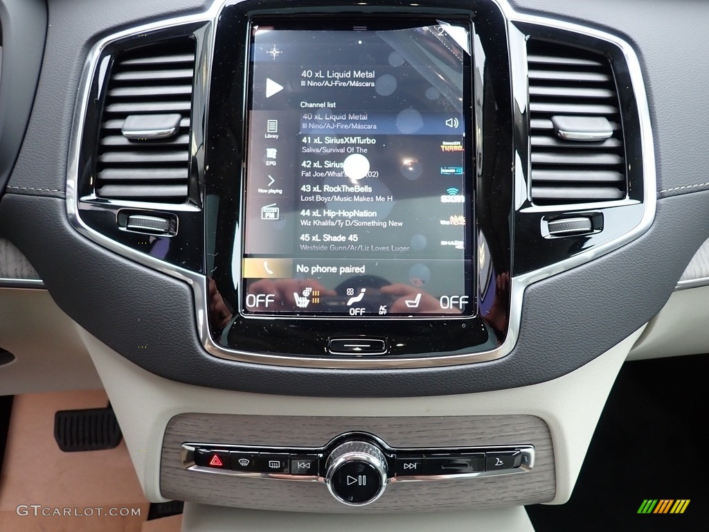 2021 XC90 T6 AWD Inscription - Pebble Grey Metallic / Blonde/Charcoal photo #15