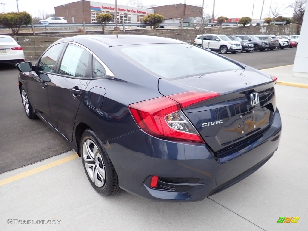 2018 Civic LX Sedan - Aegean Blue Metallic / Gray photo #3