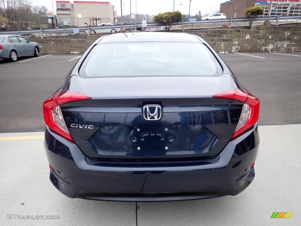 2018 Civic LX Sedan - Aegean Blue Metallic / Gray photo #4