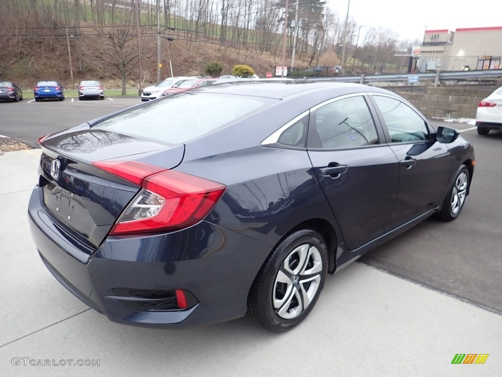 2018 Civic LX Sedan - Aegean Blue Metallic / Gray photo #5