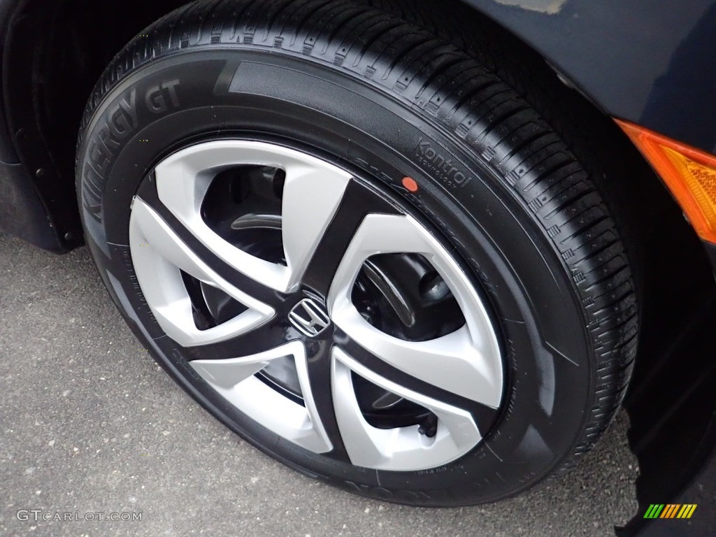 2018 Civic LX Sedan - Aegean Blue Metallic / Gray photo #9