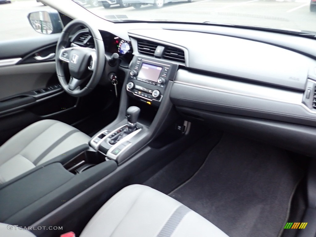2018 Civic LX Sedan - Aegean Blue Metallic / Gray photo #11