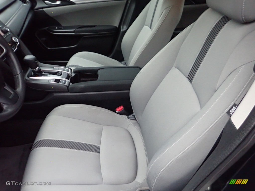 2018 Civic LX Sedan - Aegean Blue Metallic / Gray photo #15