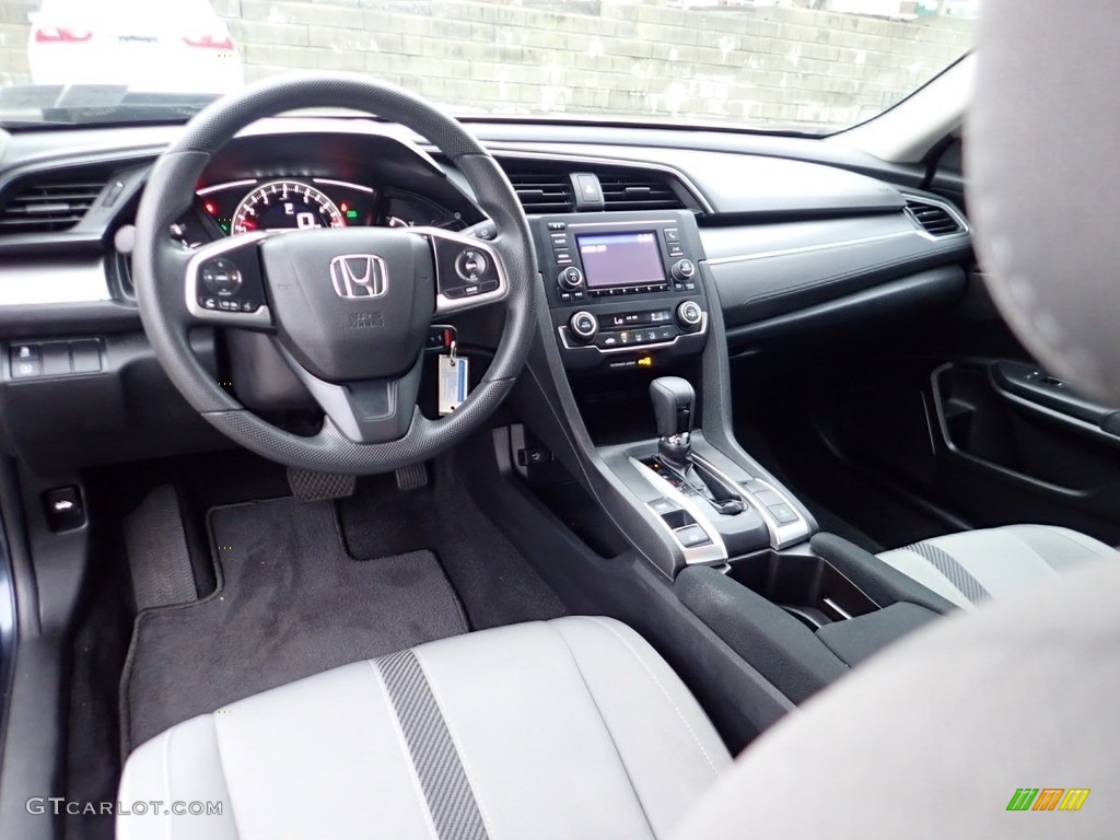 2018 Civic LX Sedan - Aegean Blue Metallic / Gray photo #17