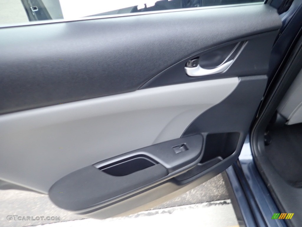 2018 Civic LX Sedan - Aegean Blue Metallic / Gray photo #18