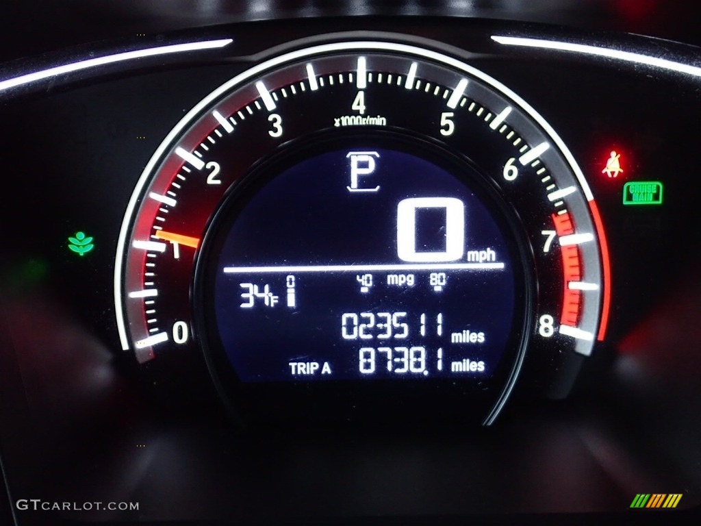 2018 Civic LX Sedan - Aegean Blue Metallic / Gray photo #24