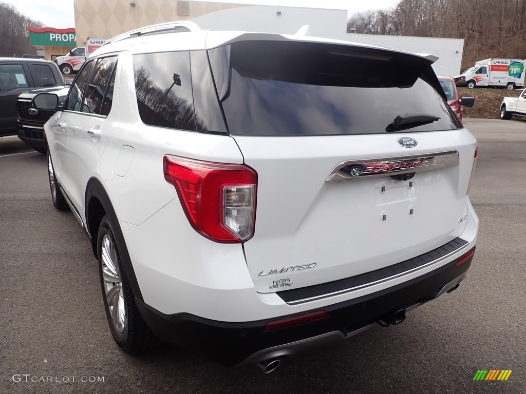 2021 Explorer Limited 4WD - Star White Metallic Tri-Coat / Sandstone photo #6