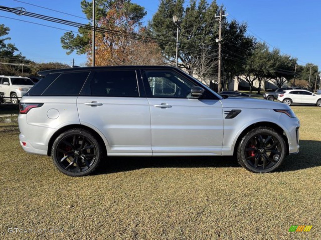 Hakuba Silver Metallic 2021 Land Rover Range Rover Sport SVR Carbon Edition Exterior Photo #140744089