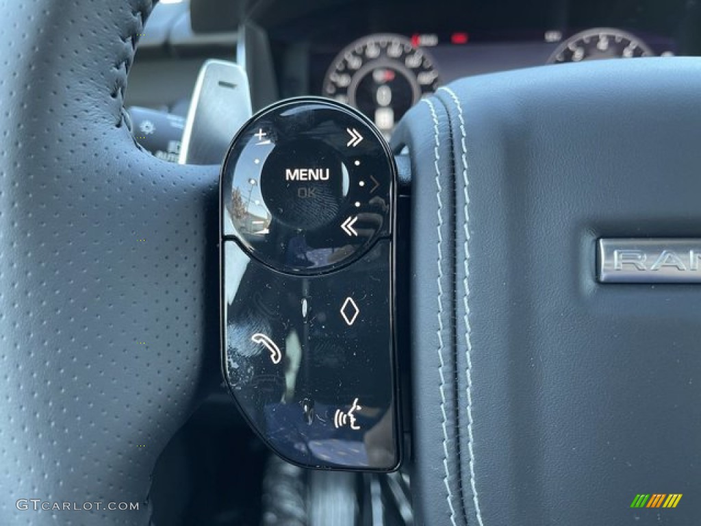 2021 Land Rover Range Rover Sport SVR Carbon Edition Ebony Steering Wheel Photo #140744305