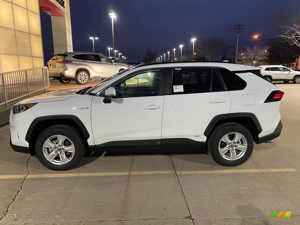 Super White 2021 Toyota RAV4 XLE AWD Hybrid Exterior Photo #140746327