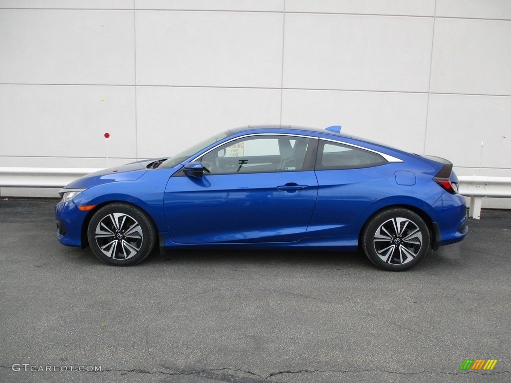 Aegean Blue Metallic 2018 Honda Civic EX-T Coupe Exterior Photo #140748133