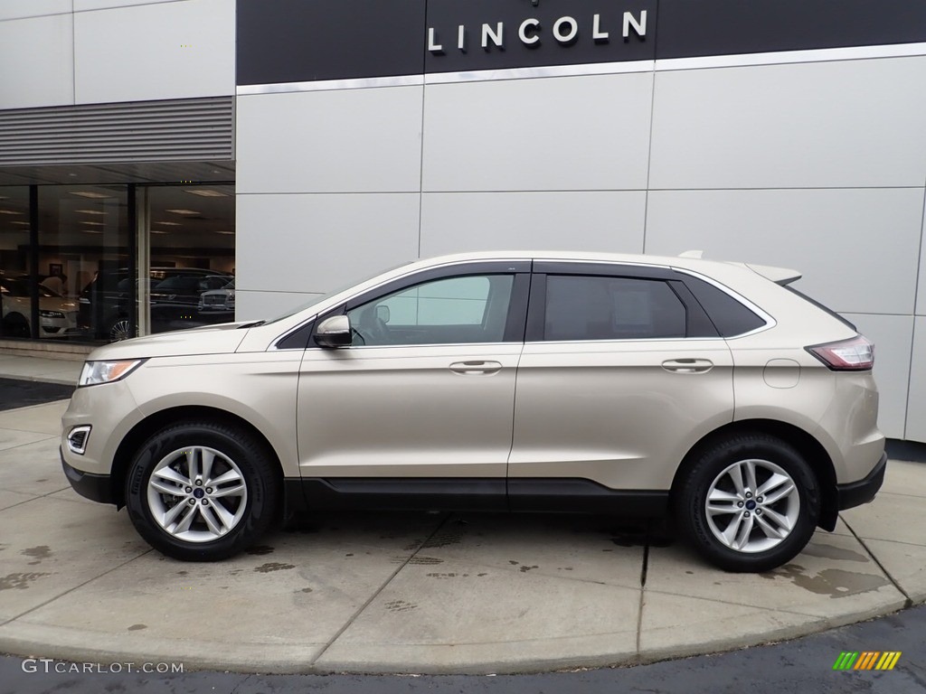 2017 Edge SEL AWD - White Gold Metallic / Ebony photo #2
