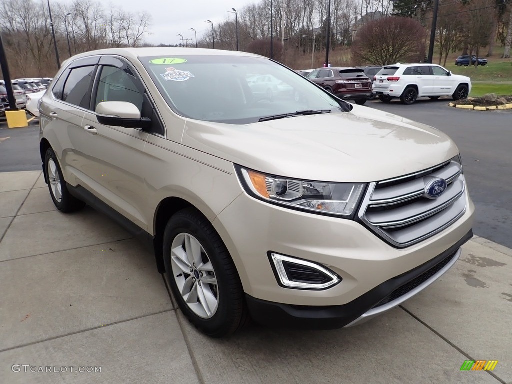 2017 Edge SEL AWD - White Gold Metallic / Ebony photo #8